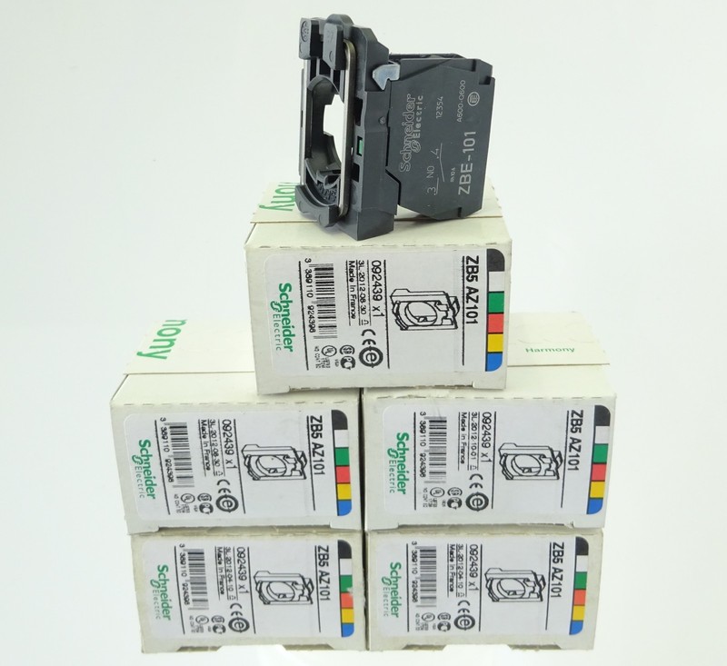 5x Schneider Zb5 Az101 Lampenfassung Hilfsschalterblock 092439 Ø 22mm 1s Unused