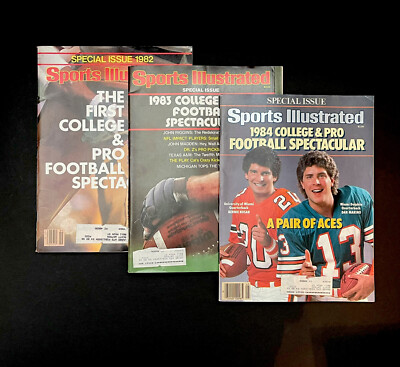 Bo Jackson Sports Illustrated 3x LOT College Pro Football Spectacular 1982 83 84