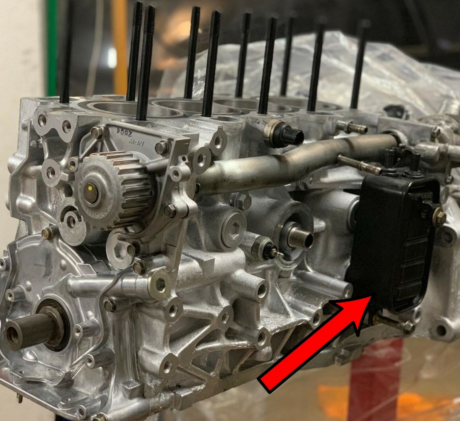 10 AN Black Rear Block Breather Fitting Adapter For Oil Catch Can B16