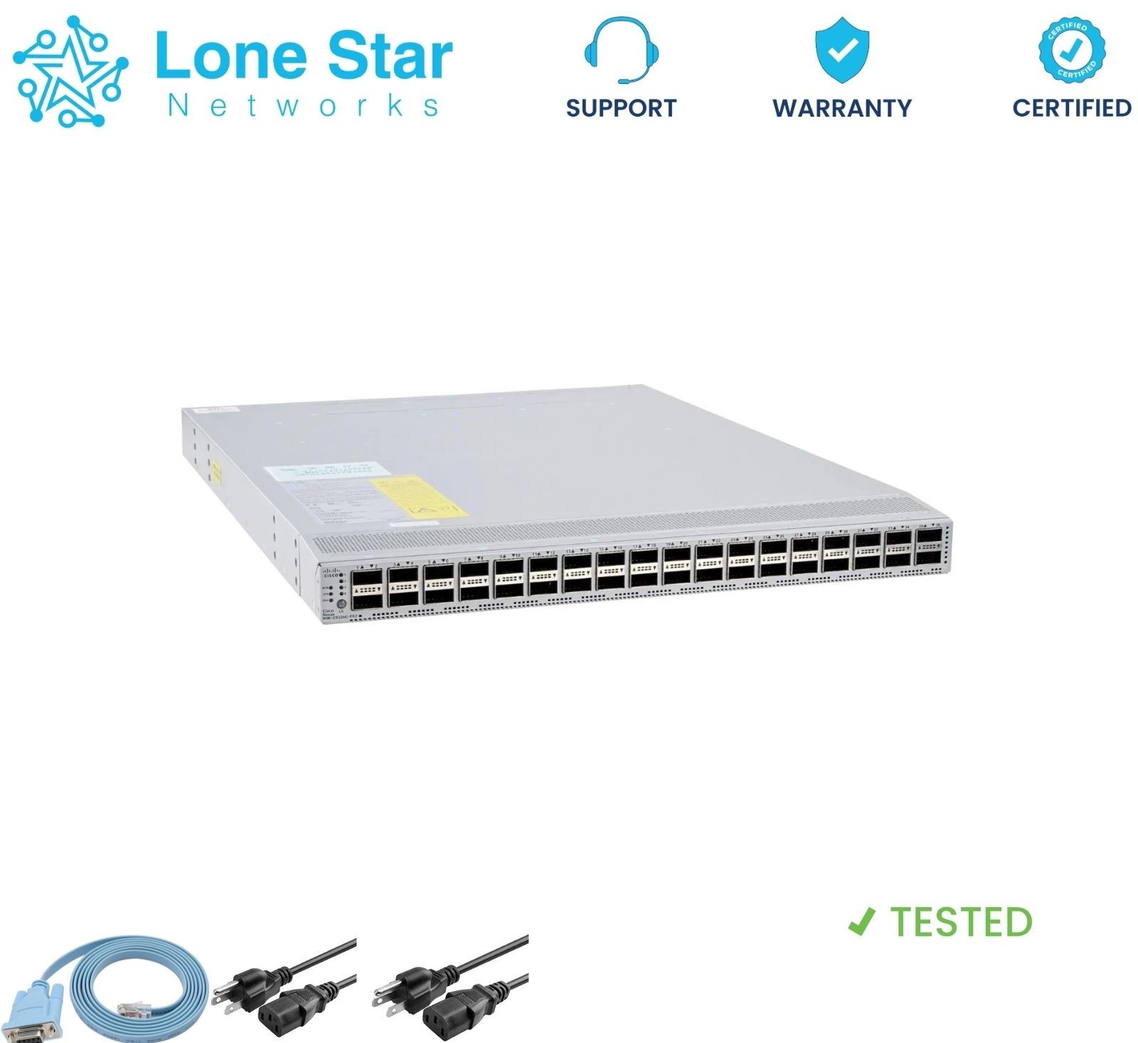 Cisco N9K-C9336C-FX2 Nexus 9300 Series, 36P 40/100G QSFP28