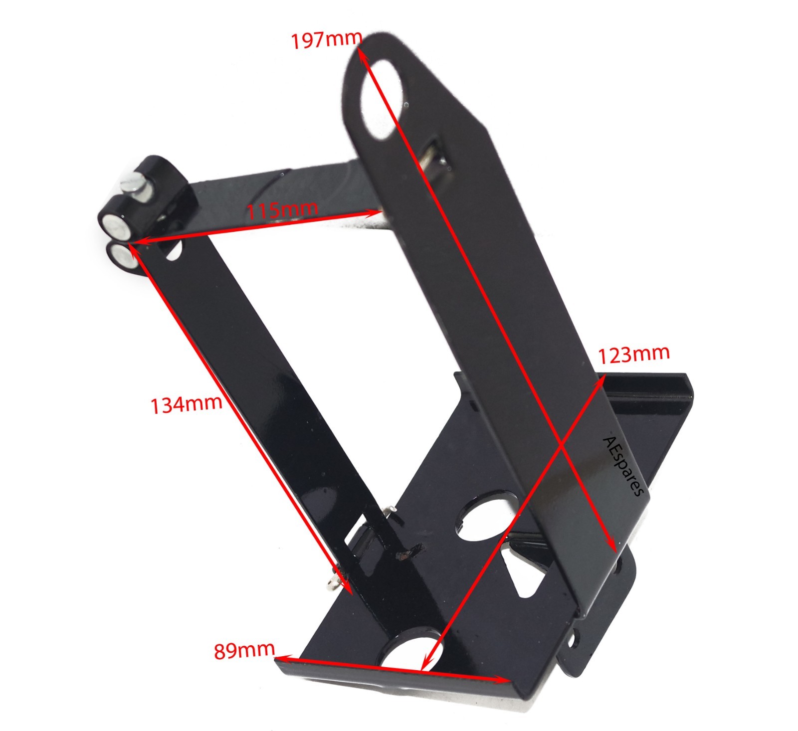 Customized Battery Stand Carrier Case Black Painted For Ariel Motorcycle  