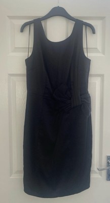 Belle by Oasis black satin dress size 12/38