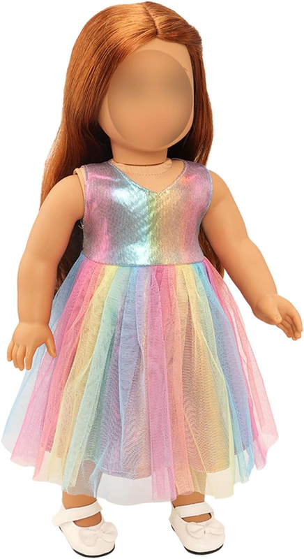 BARWA Doll Clothes and Accessories for 18 Inch Dolls Mermaid Casual Tutu Dress,