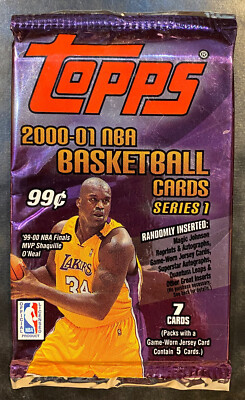 2000-01 Topps Basketball Series 1 Factory Sealed Pack 7 Cards Autos Jerseys KOBE