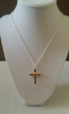 Artisan's  CROSS & Heart  Necklace Sterling Silver $69.99 New