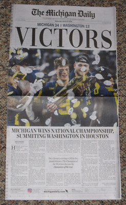 2023 Michigan Daily Victors National Championship Newspaper
