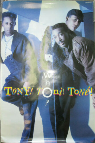 TONY TONI TONE "Who?", orig Polygram promotional poster, 1988, 24x36, VG+, R&B