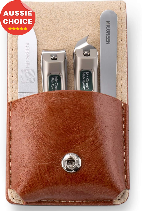 4 Piece Stainless Steel Manicure Pedicure Set Nail Clippers Travel Case