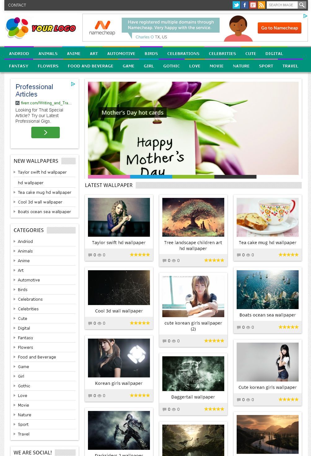 Wallpaper WebSite - Desktop, iPhone