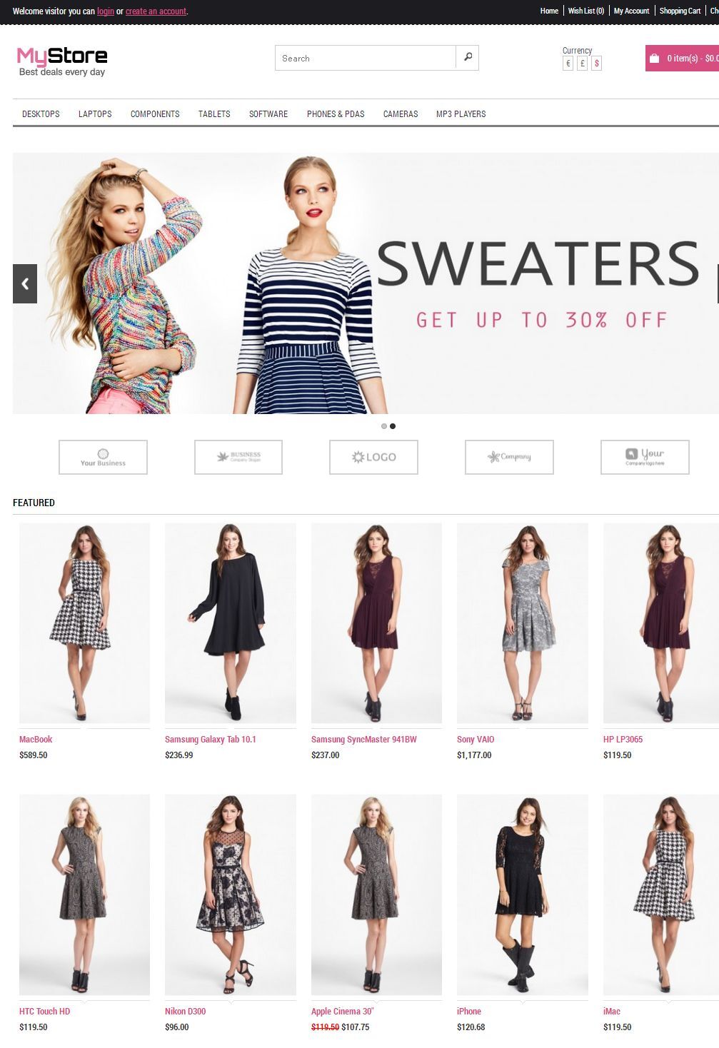 Online Shop/Store Ecommerce Website + Free Hosting with SSL