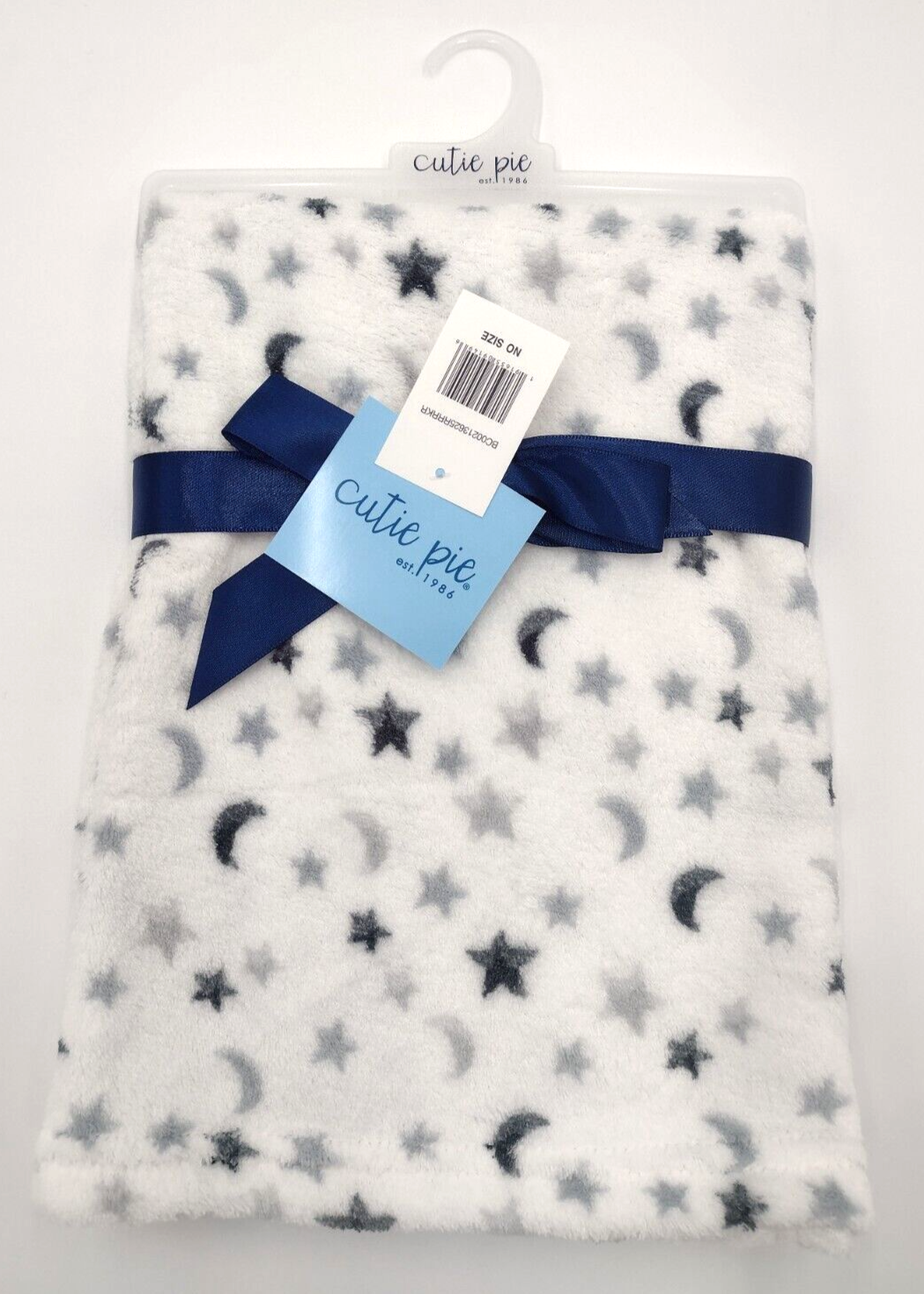 Security Lovey Fleece Gray Blue Stars Moon 30x36 In.