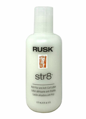 RUSK Str8 Anti-Frizz and Anti-Curl Lotion, 6 oz