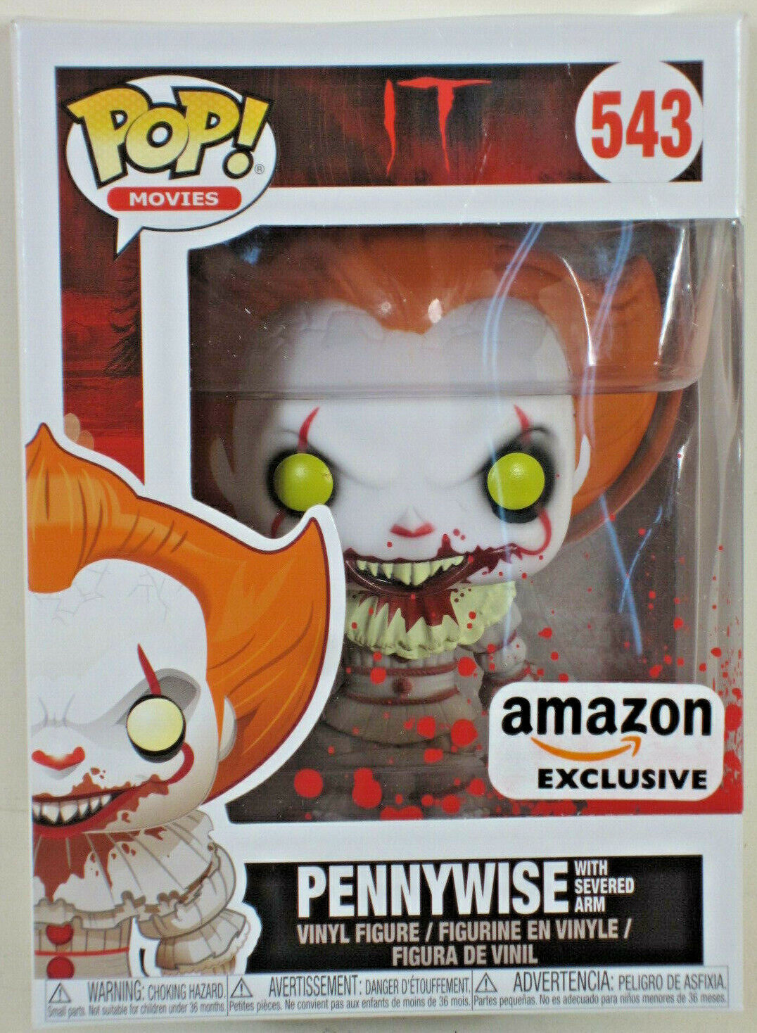 Damaged PKG* Funko POP Movies #543 IT PENNYWISE w/ Severed Damaged PKG* Funko POP Movies #543 IT PENNYWISE w/ Severed