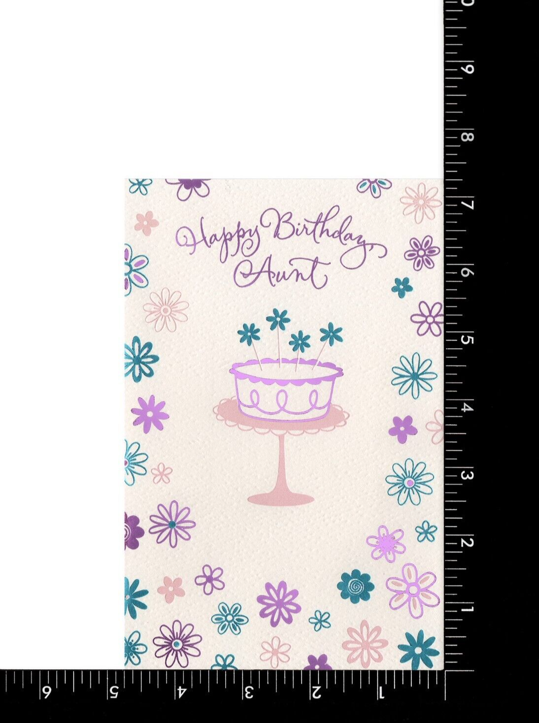 Heartfelt HAPPY BIRTHDAY Card FOR AUNT Flower Cake American Greetings + Envelope