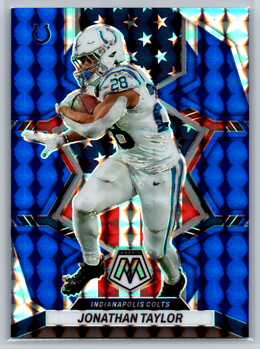 Jonathan Taylor 2022 Panini Mosaic National Pride Blue