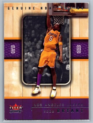2002-03 Fleer Genuine - #4 Kobe Bryant - HOF EX-NM *TEXCARDS*