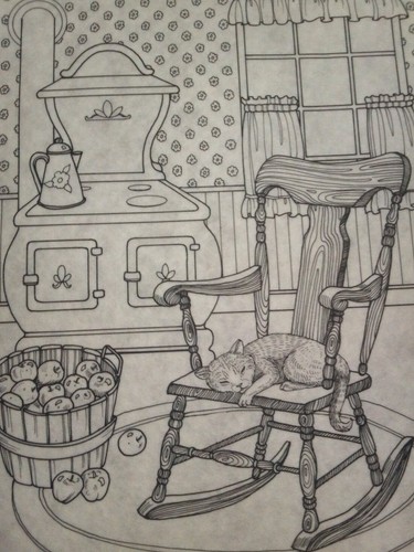 Trichem 2 picture set liquid embroidery paint Home Sweet Home 9x12  country 7343