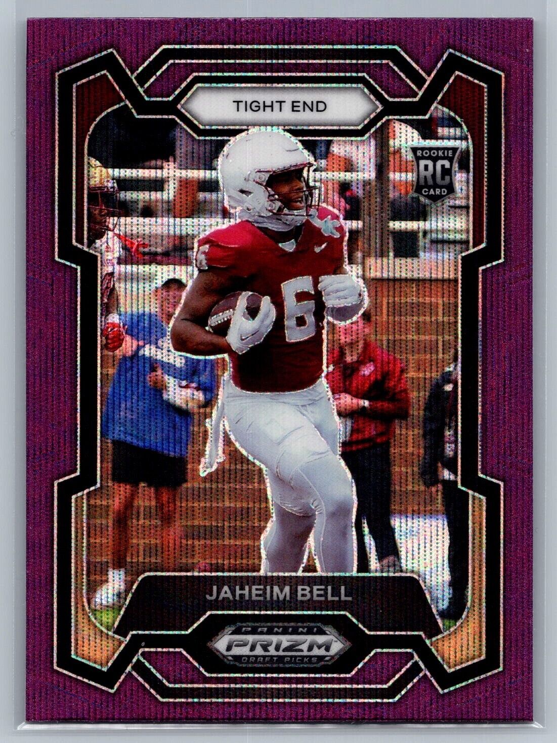 2023 Panini Prizm Draft Picks #160 Jaheim Bell Purple Wave 2023 Panini Prizm Draft Picks #160 Jaheim Bell Purple Wave