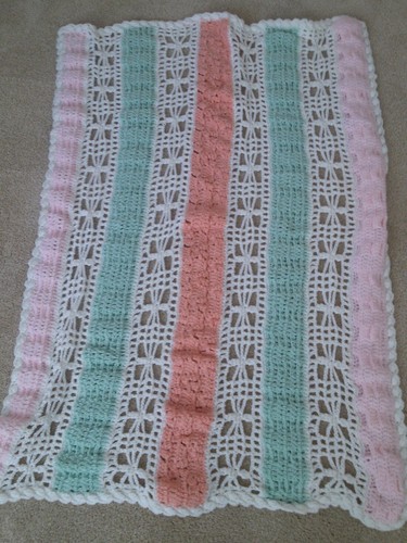 Handmade Crochet Throw - 46 x 34