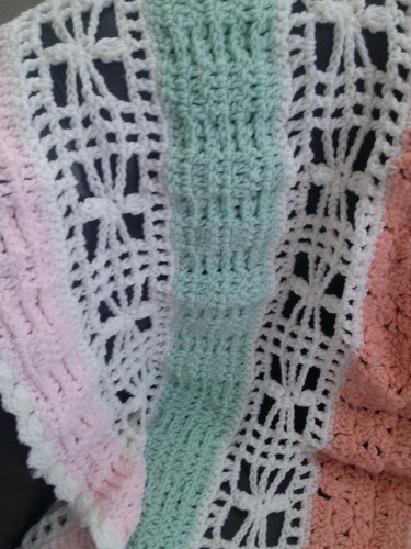 Handmade Crochet Throw - 46 x 34