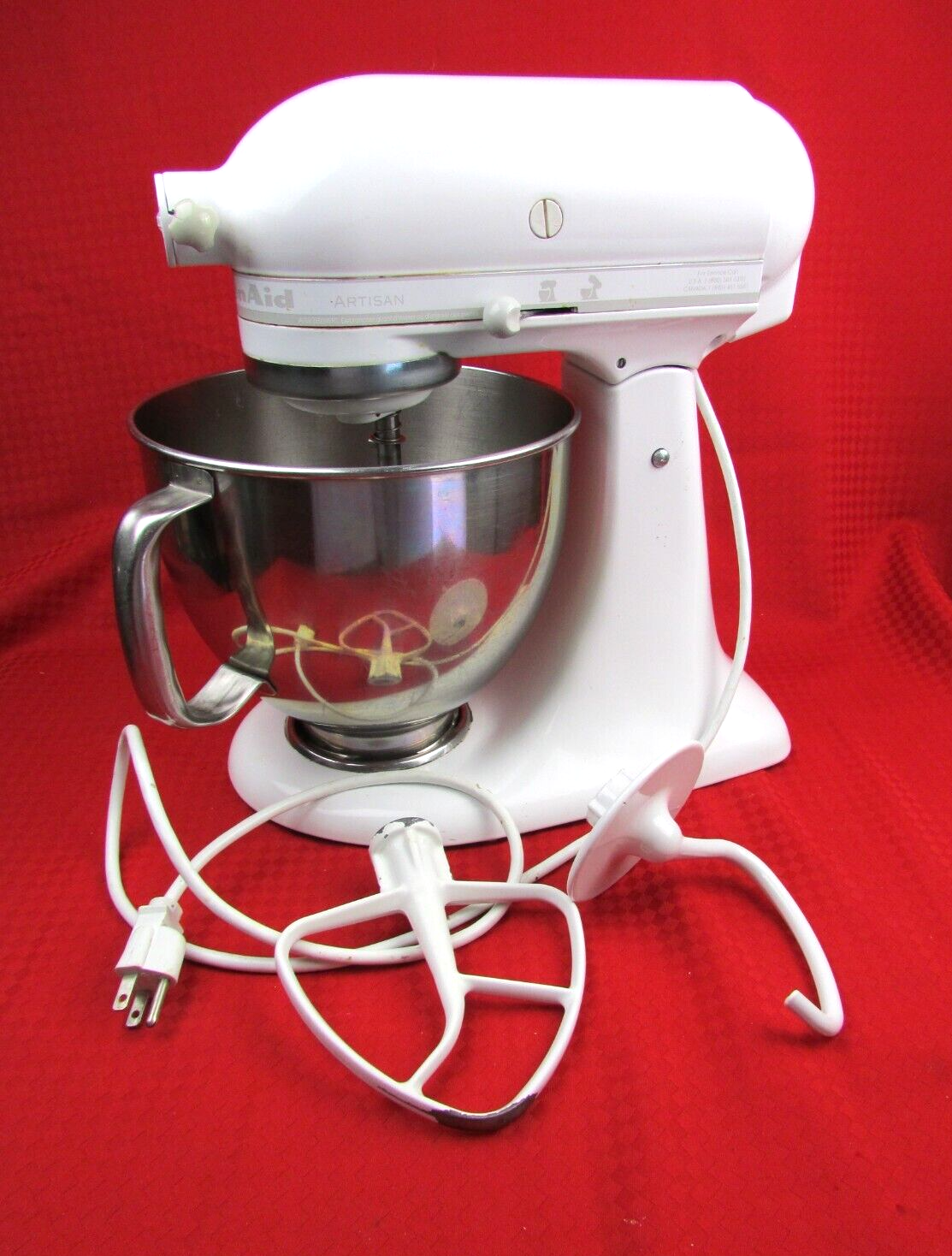 Artisan Model # Ksm150psww W/attachments & Bowl