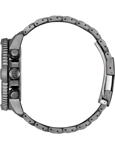 Pre-owned Citizen Promaster Navihawk At8227-56x 48mm Grey Stainless Steel Men's Watch A-t