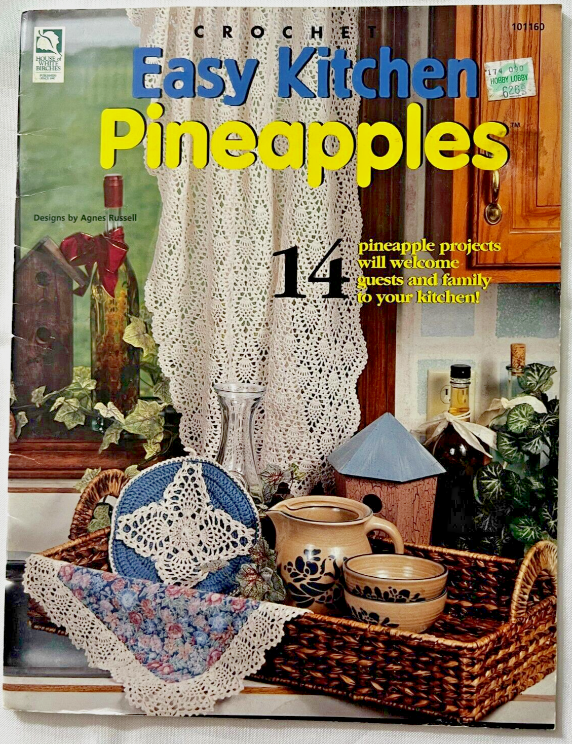 Easy Kitchen Pineapple Crochet Pattern Book Rug Dishcloth Potholder Towel Topper