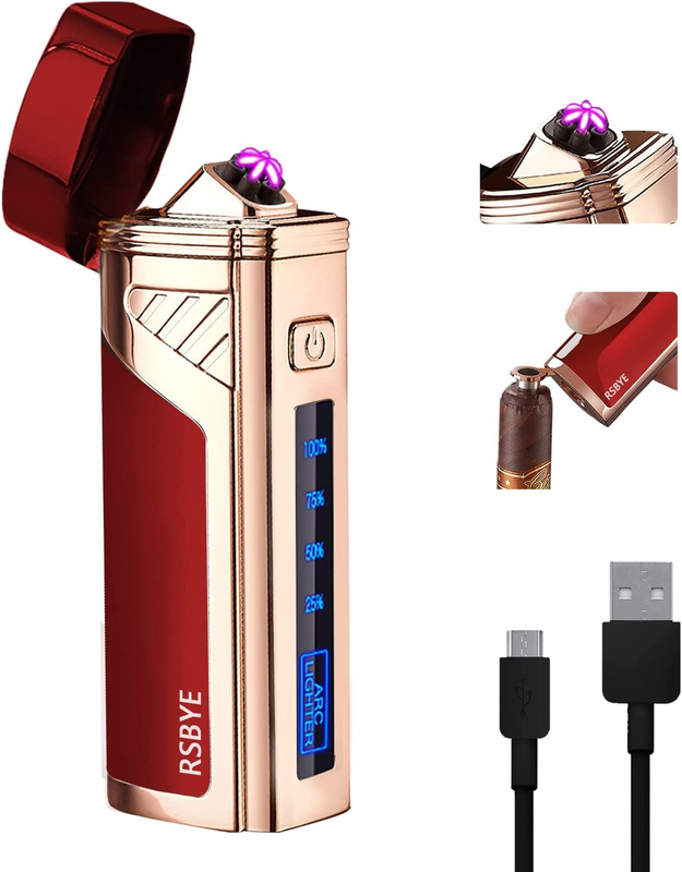 Windproof Lighter Flameless Plasma Lighter Rechargea