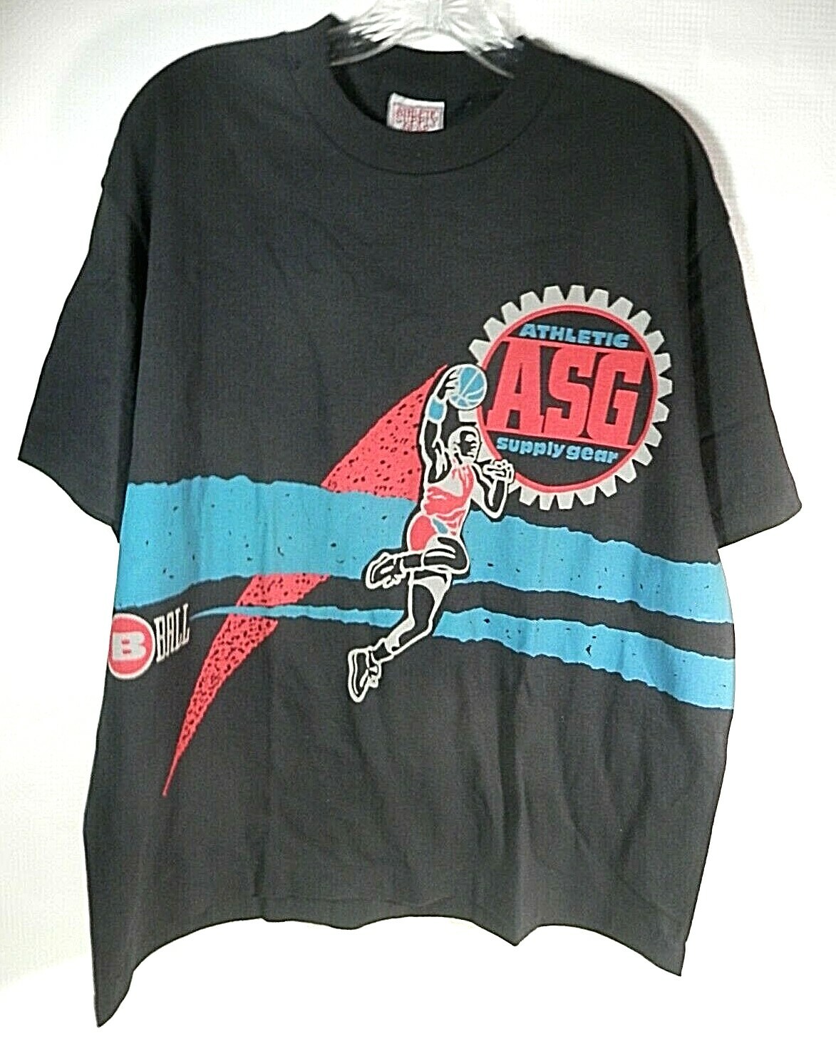 【GRAILZ】VINTAGE ATHLETIC T-SHIRTS Athletic Supply Gear Basketball Men's T-Shirt Black Size L