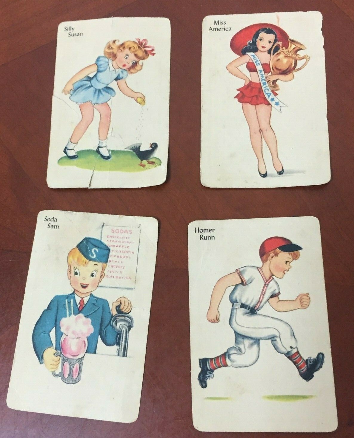 Vintage Whitman Old Maid Card Game PARTIAL DECK, Honey Pie, DECORATING IDEAS