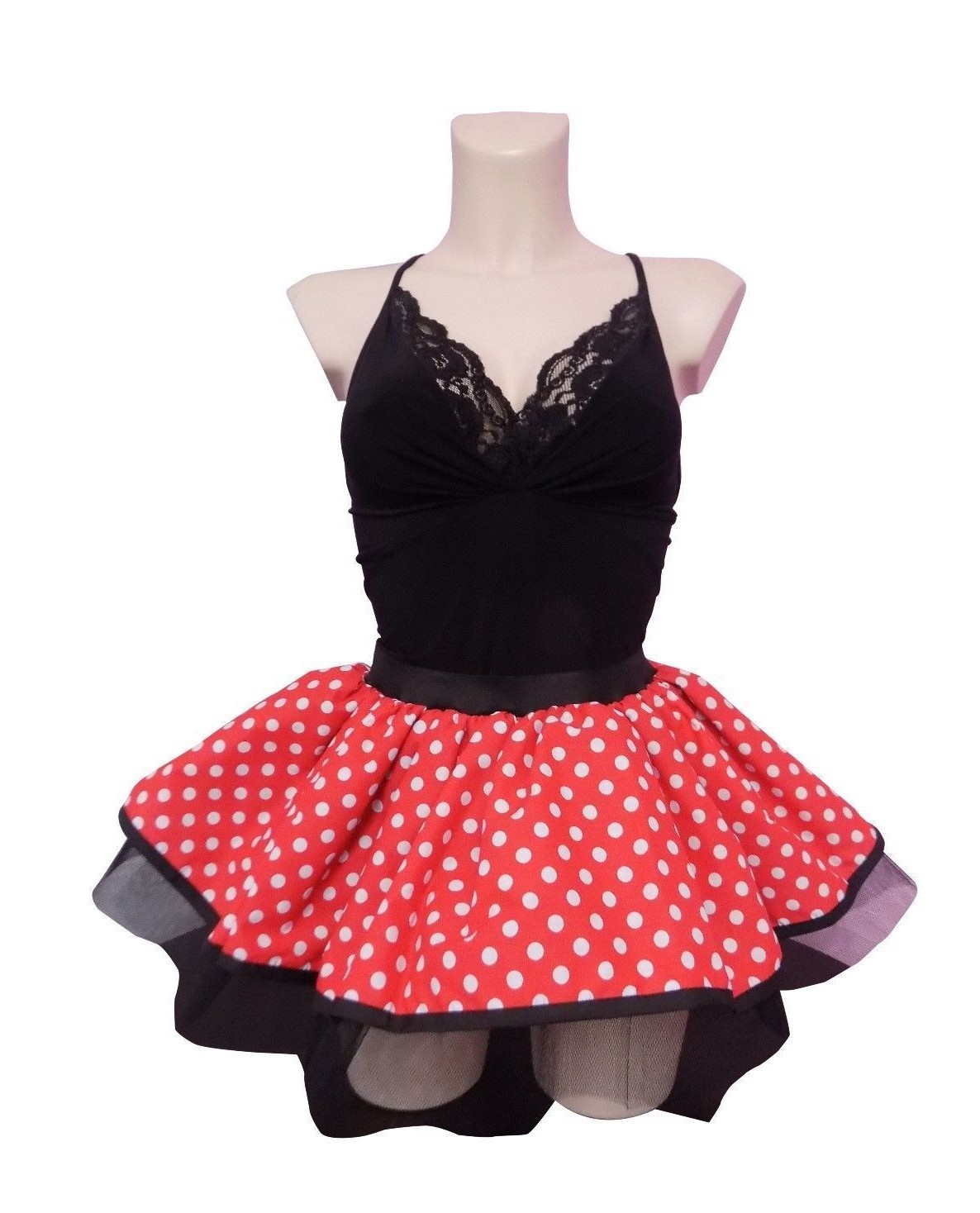 red and white polka dot skirt minnie mouse