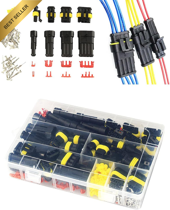 Waterproof Electrical Wire Connector, 352PCS Male and Female Wiring Connectors K