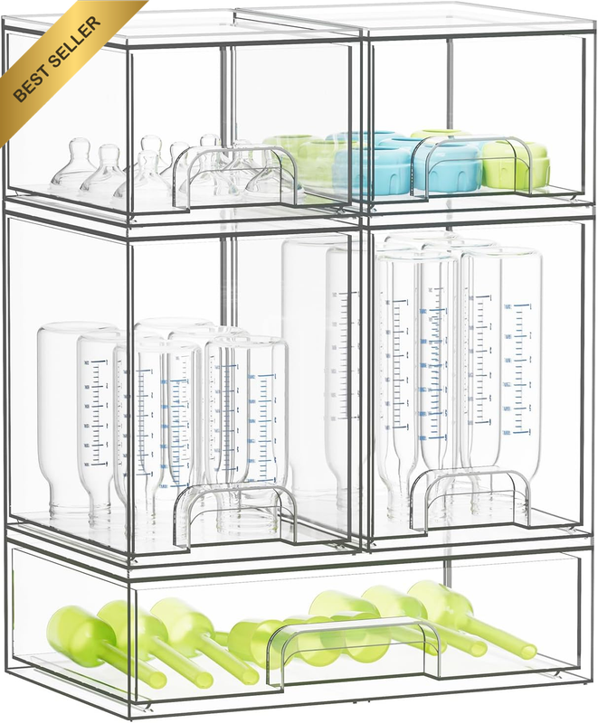 Bottle Storage Organizer Baby - Acrylic Bottles Station Organizer Container, Sta