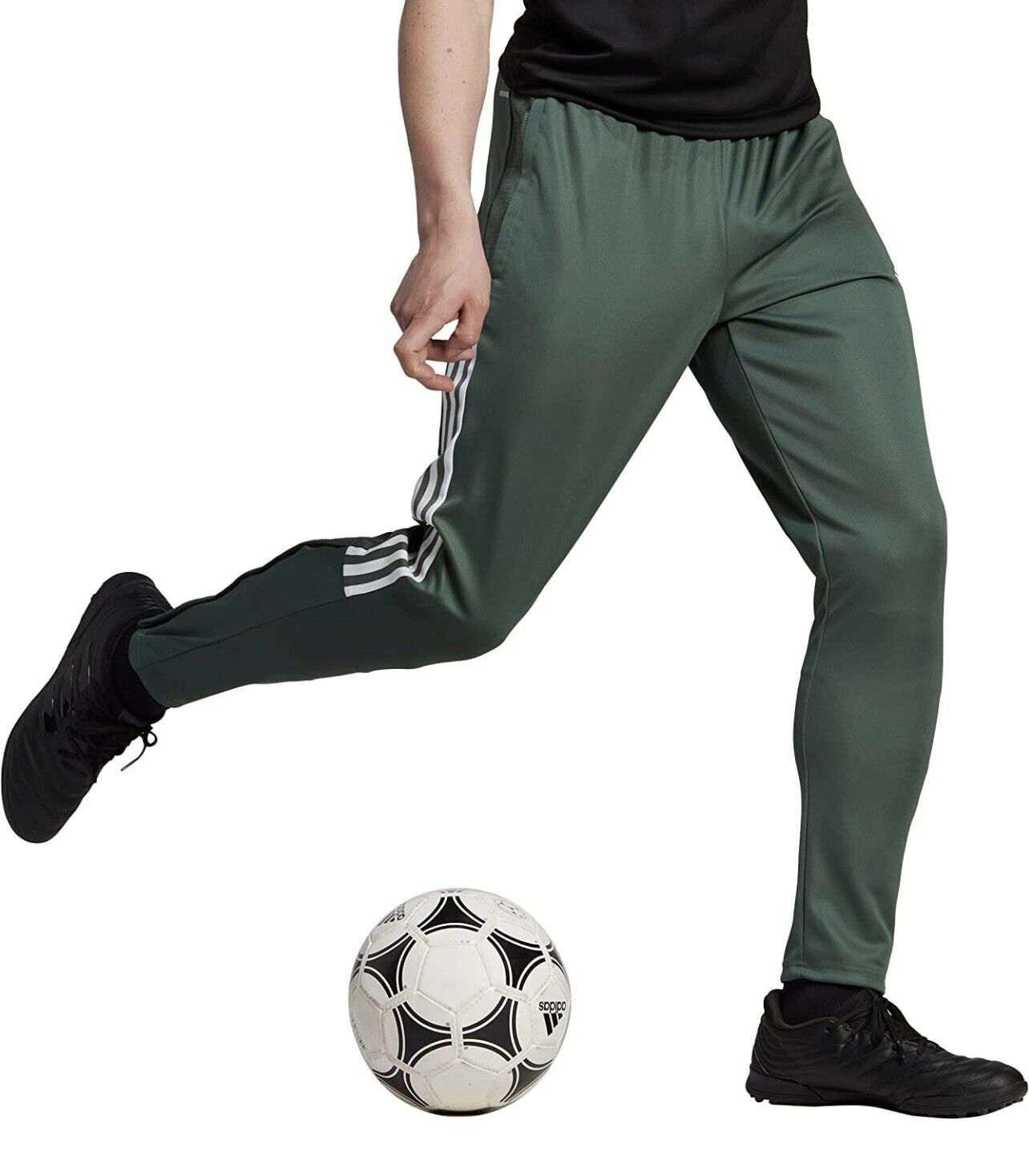 Adidas Tiro 21 Мужские футбольные зеленые оксидные спортивные штаны для бега # 396