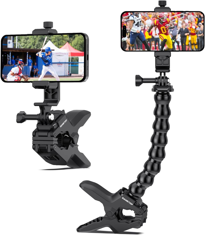 Phone Holder Clamp Mount Gooseneck Clip Cell Phone Stand for Desk Pole Compatibl