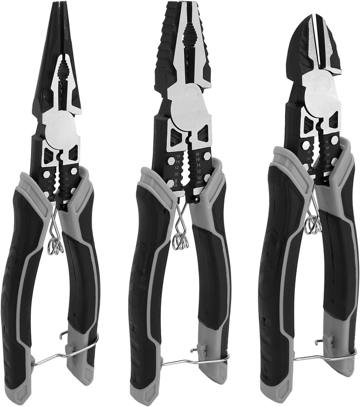 Diagonal Cutting Pliers, Carbon Steel Multi Functional Wire Stripper Crimper Cut
