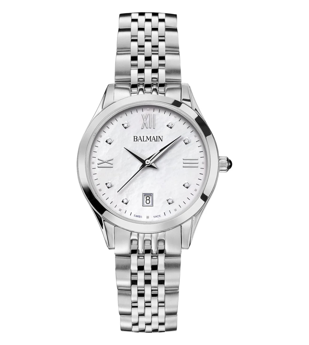 BALMAIN Classic R Silver Quartz 34mm Mother of Pearl Dial Ladies