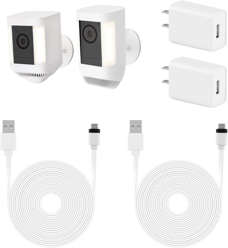 For Ring Spotlight Cam Plus/pro (battery), With 30ft/9.1m Fl