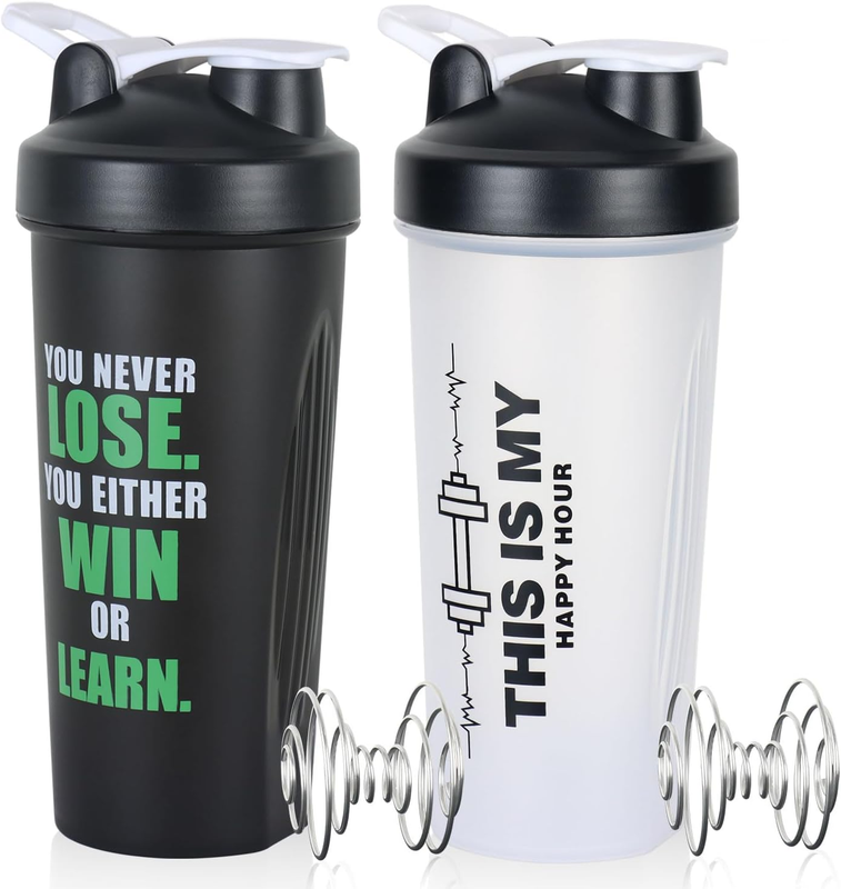 Shaker Bottle for Protein 600Ml Shake Cup Bpa-Free Leak Proof for Gym Sport 2 Pa