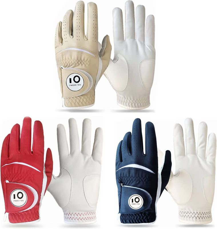 Gloves Men Left Hand Right Leather With Ball Marker Color Pa