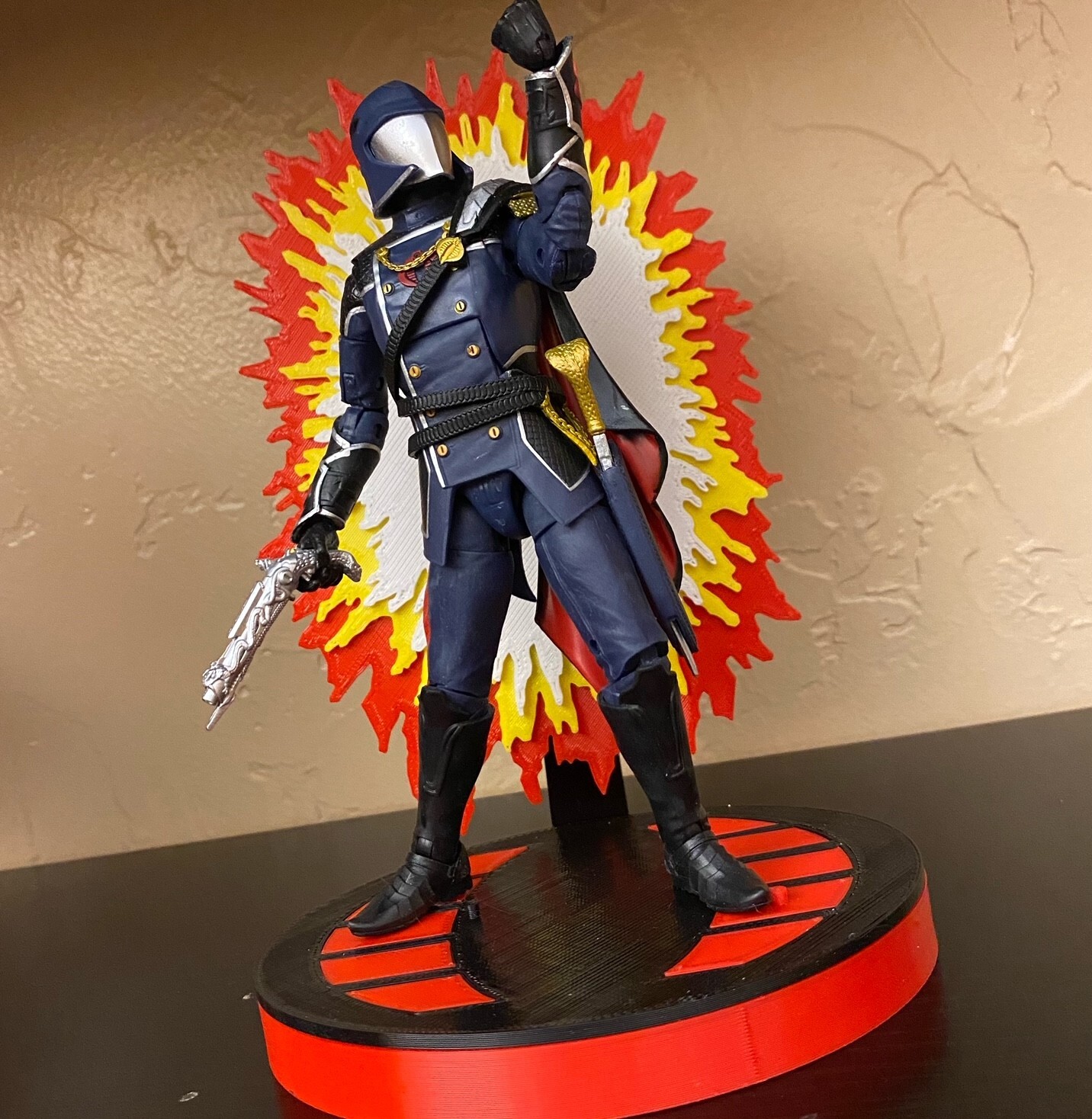 G.I. Joe Classified Explosion diorama action figure stand 6