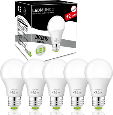 12V-24V AC/DC 12W LED Light Bulbs, Natrual White 4000K, Low Voltage Light Bulbs 
