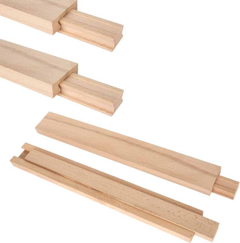 6 PCS 35Cm/13.78Inch Length Wooden Center Mount Drawer Slide