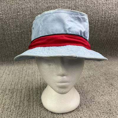 Vintage Bucket Hat Cap Easy to Roll Fishing Blue Crushable Adult Size 7  1/4-3/8