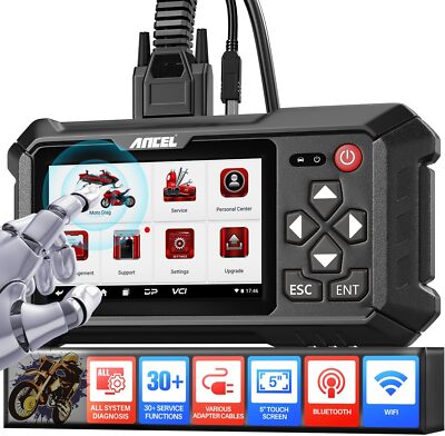 OBDPROG MOTO 100 Motorcycle All System Diagnostic Tool OBD2 Scanner E-CU Coding