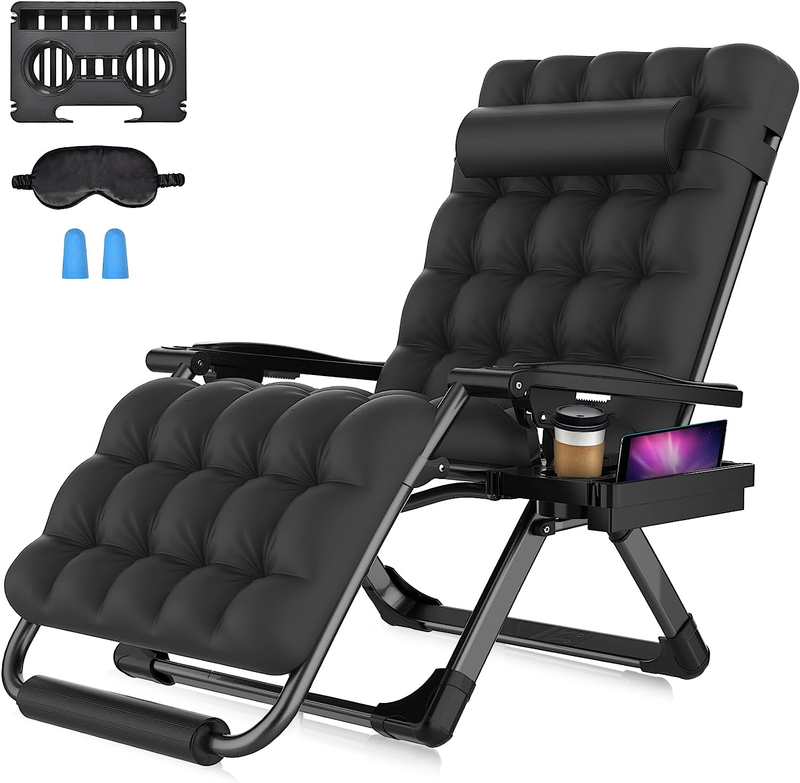 , 33in Xxl Lounge Chair W/removable Cushion & Headre