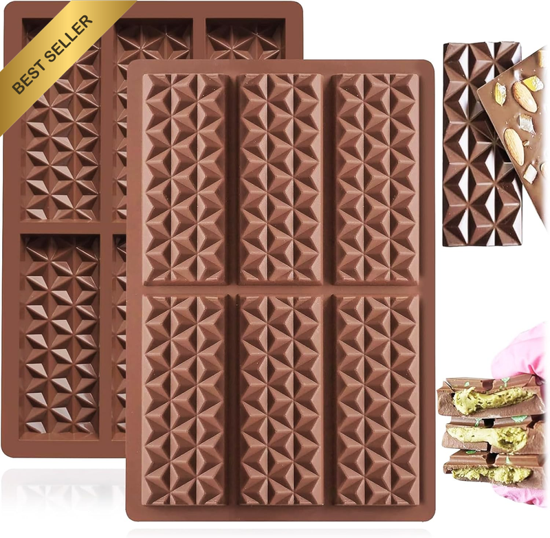 Silicone Chocolate Bar Molds Non-Stick Engery Bar Candy Mold for Baking Candy Ch