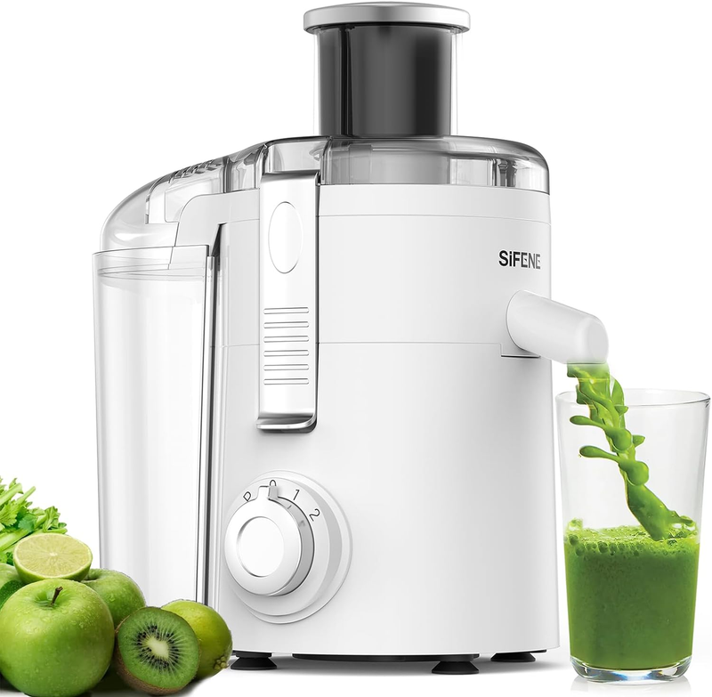 White Compact Juicer Machines Centrifugal Juice Extractor for Fresh Fruit & Vege