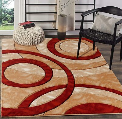 Glory Rugs Modern Area Rug 5x7 Yellow Gray black  Contemporary Rug Living room