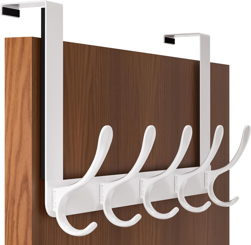 SKOLOO over the Door Hook, Door Hanger Hooks for Hanging Clothes, Towels, Coats,
